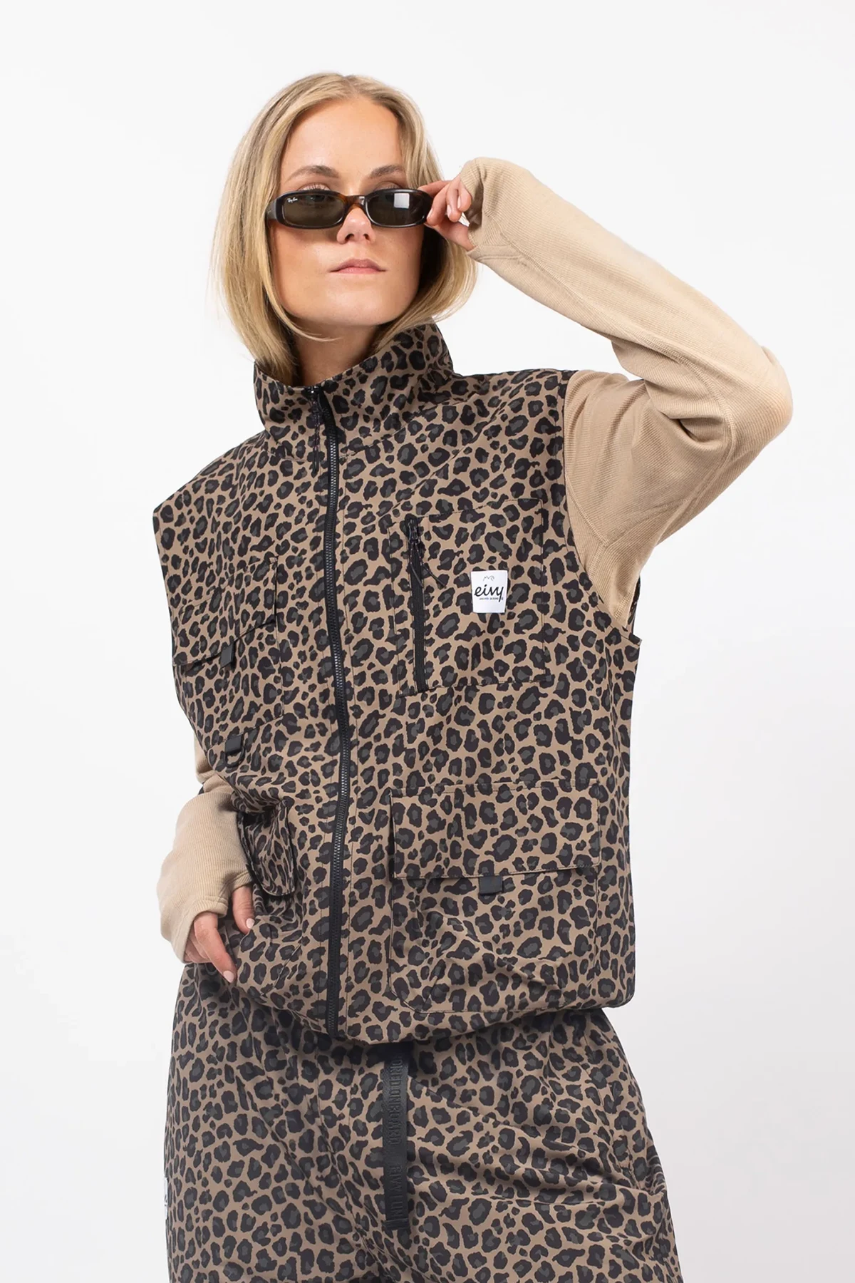 Windbreaker Utility Vest - Leopard