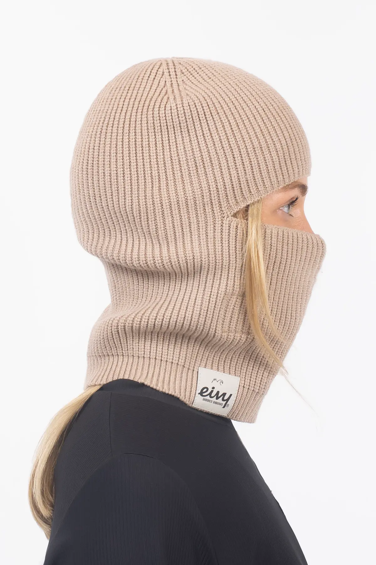 Hand Knit Balaclava グレイッシュベージュ Chunky-knit balaclava :: LICHI - Online fashion store