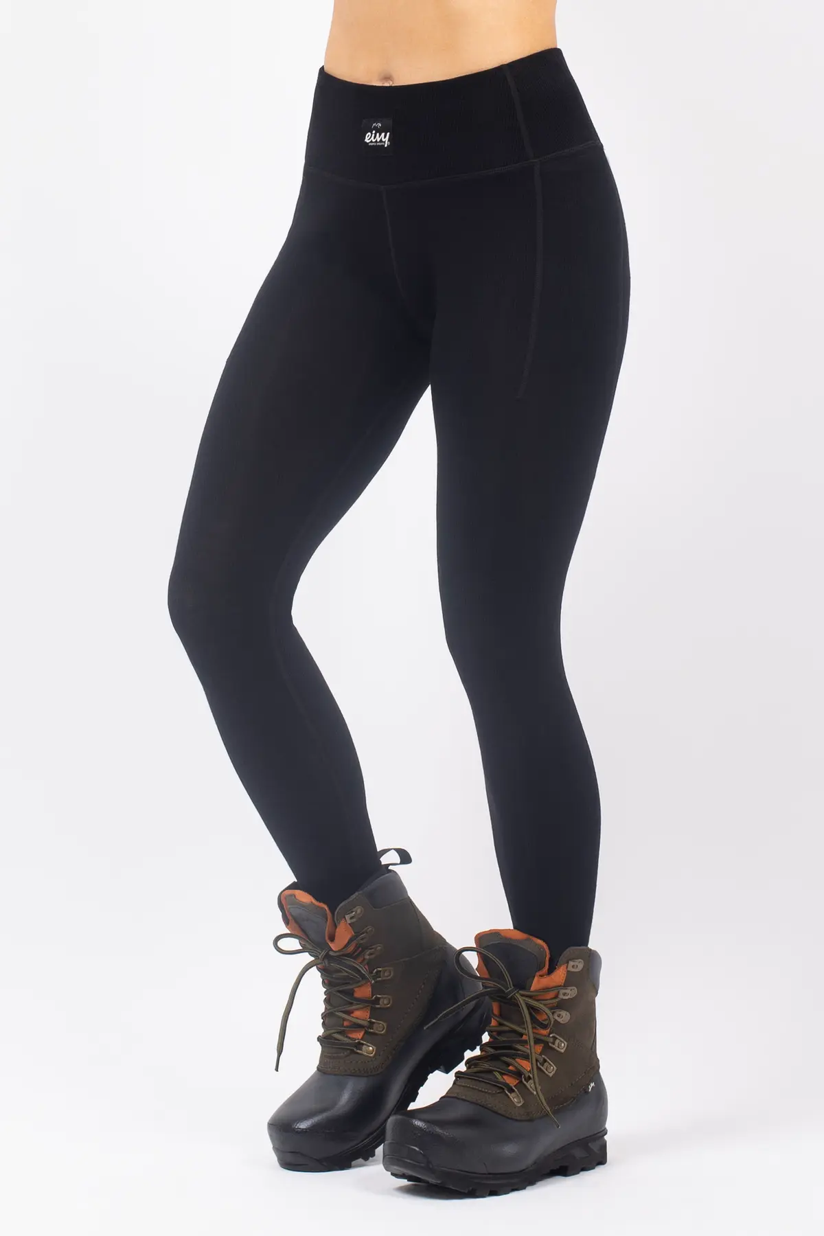 Wool Zip Leggings ブラック Wool Zip Leggings ブラック ⁄ アパルトモン