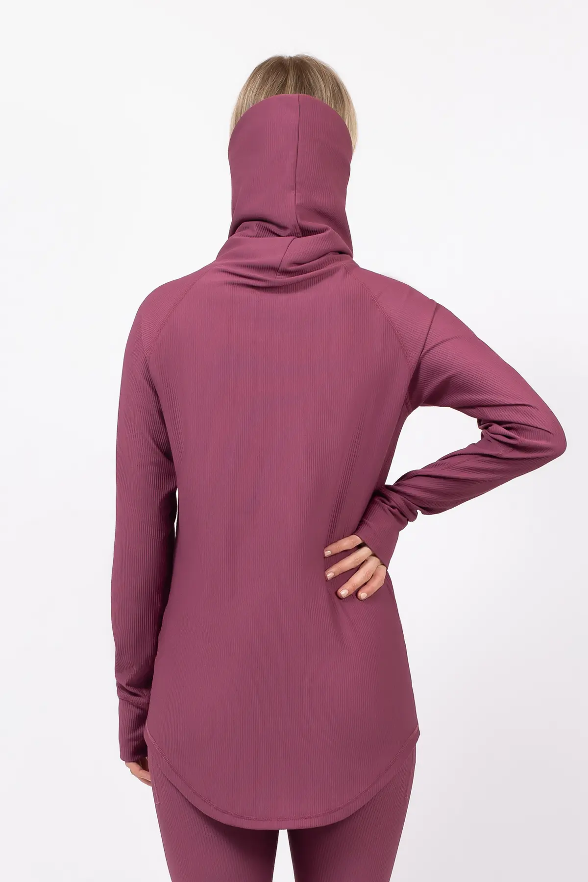 Icecold Gaiter Rib Top - Pinkgundy