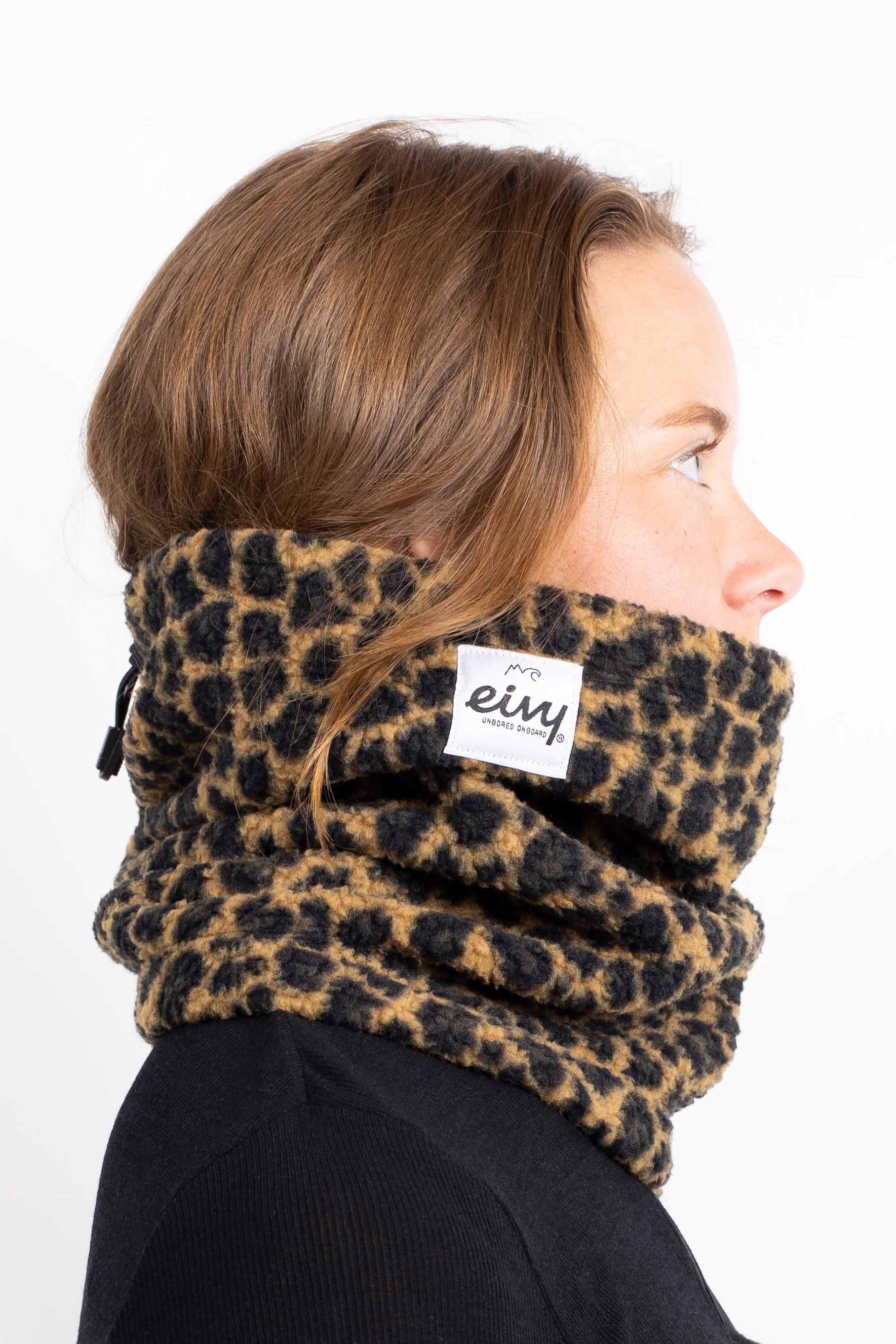 Beanie Sherpa Neckwarmer - Leopard