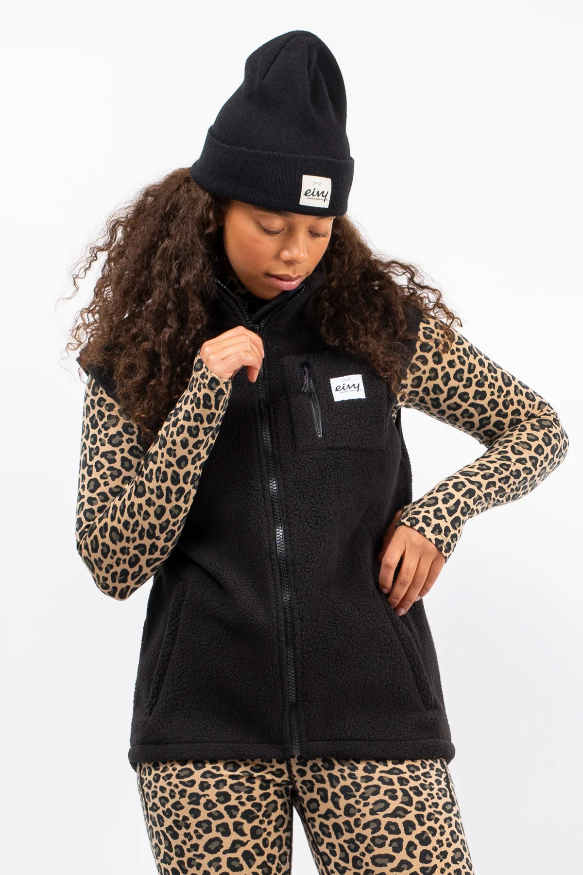 Lumberjackie Sherpa Vest - Black
