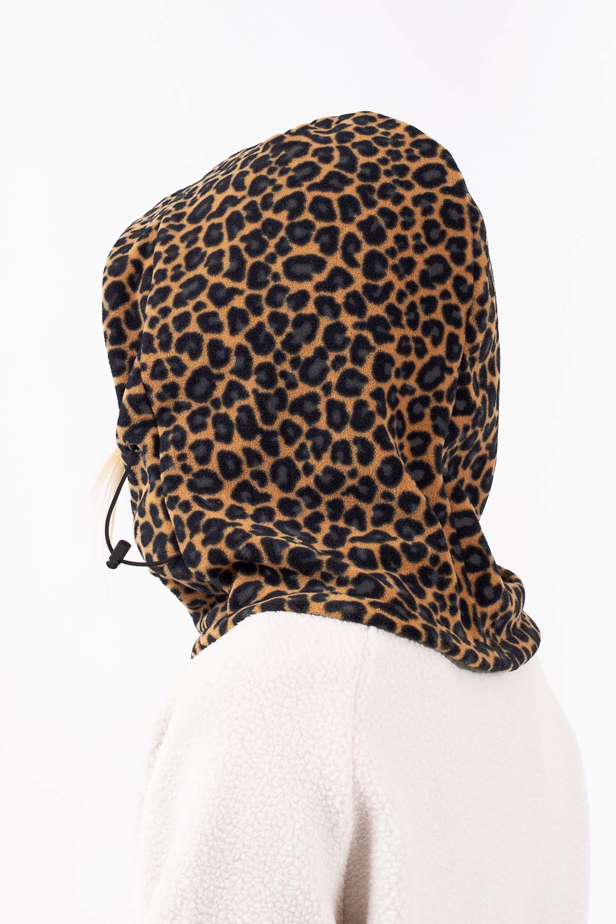 Pasamontañas eco-responsable leopardo mujer - Mandy Fleece Balaclava  cheetah : Headict