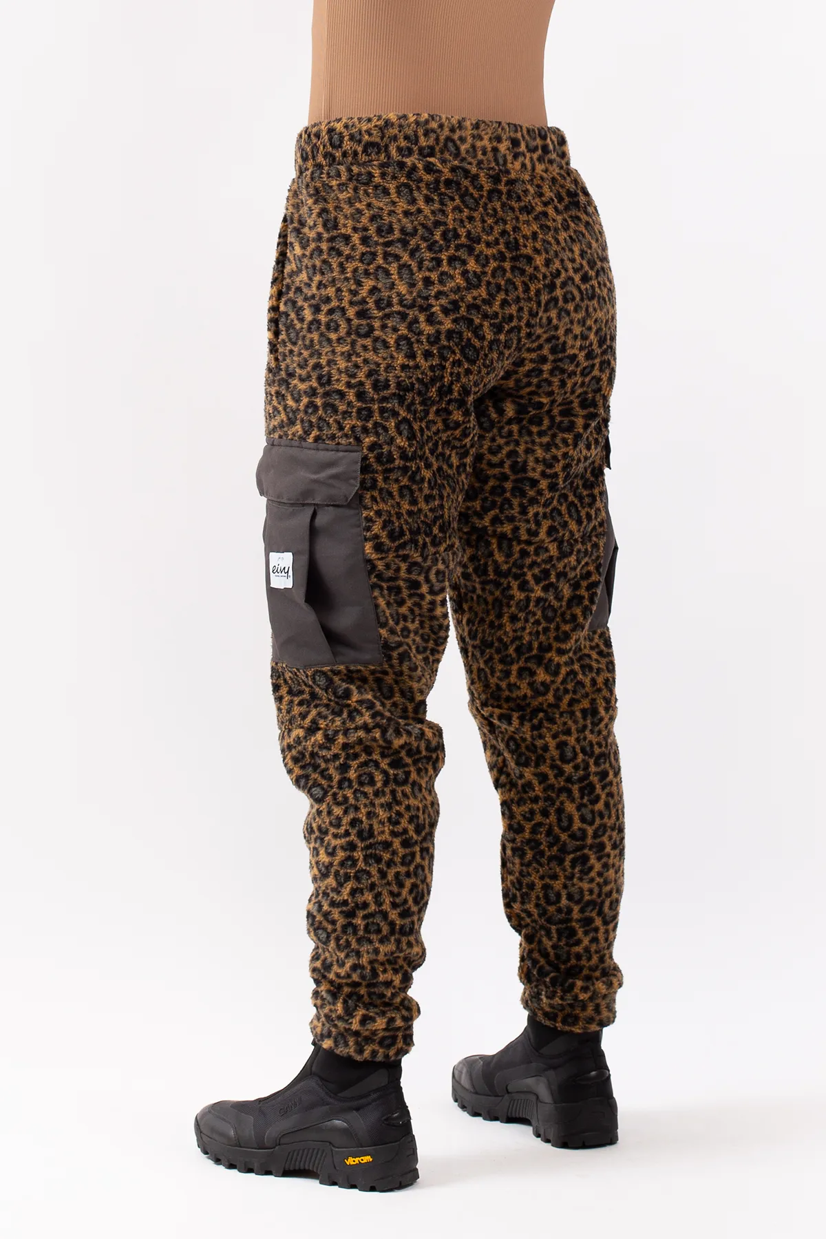 Cargo Sherpa Pants - Leopard