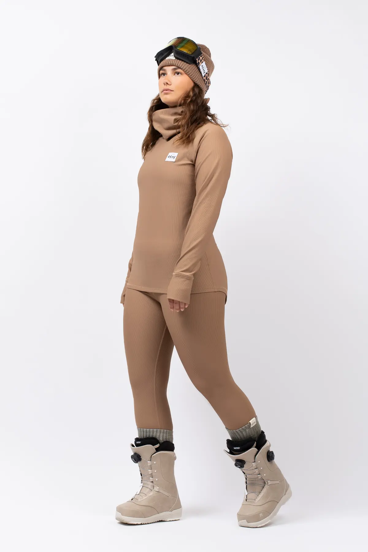 Icecold Gaiter Rib Top - Faded Coffee