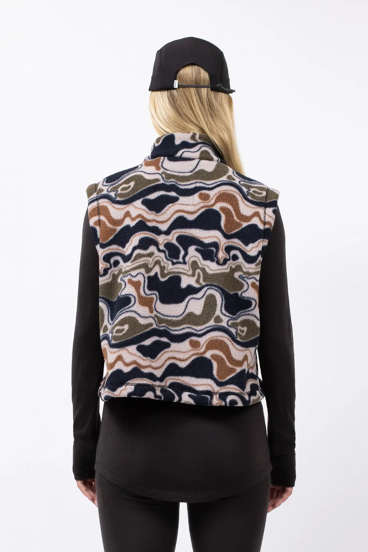 Boxy Sherpa Vest - Curve Camo