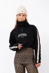 Peg Zip Cropped Fleece - Black | L