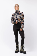 Peg Zip Cropped Fleece - Curve Camo | S