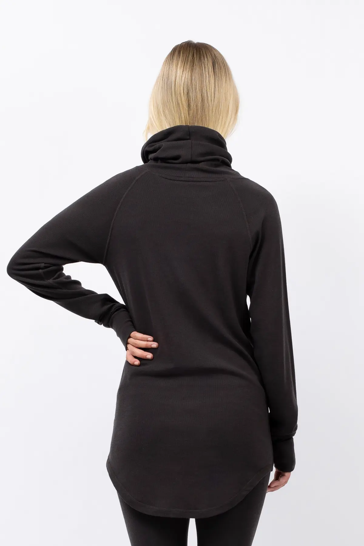 Icecold Merino Wool Gaiter Rib Top - Black