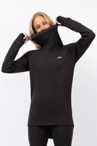 Icecold Merino Wool Gaiter Rib Top - Black