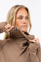 Icecold Merino Wool Gaiter Rib Top - Faded Coffee | L