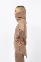 Icecold Merino Wool Gaiter Rib Top - Faded Coffee | L