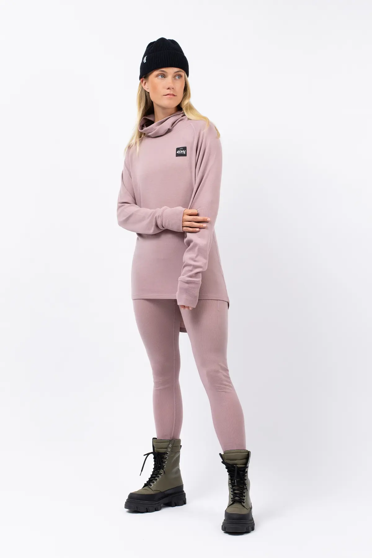 Icecold Merino Wool Gaiter Rib Top - Faded Woodrose