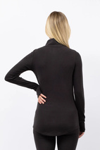 Journey Merino Wool Rib Top - Black