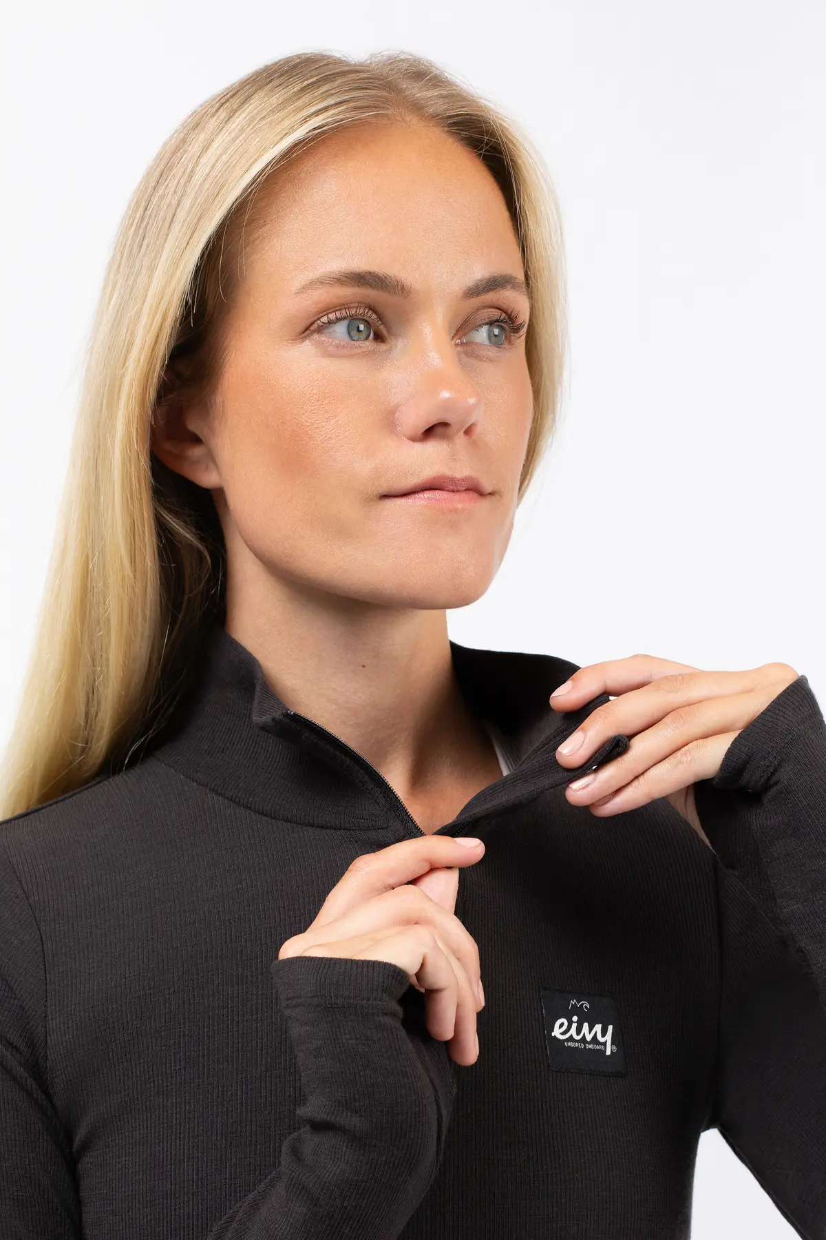Journey Merino Wool Rib Top - Black