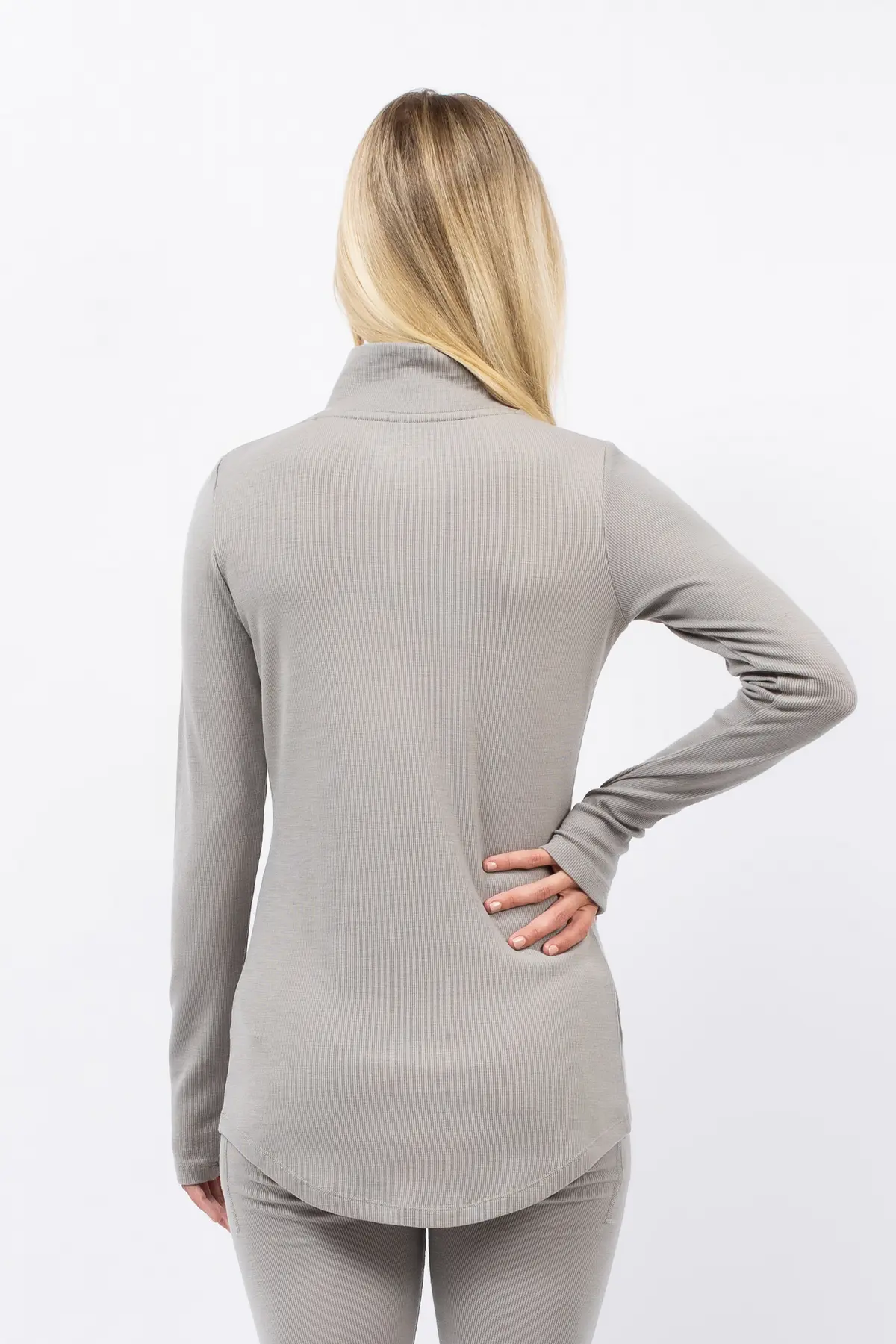 Journey Merino Wool Rib Top - Faded Oak | XS