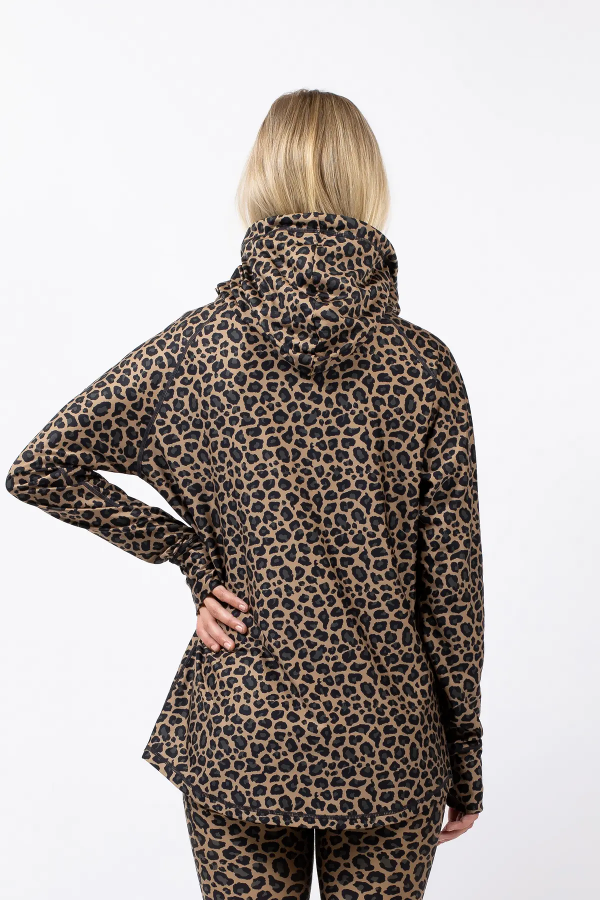 Loose Fit Hoodie Top - Leopard