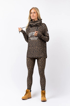 Loose Fit Hoodie Top - Leopard