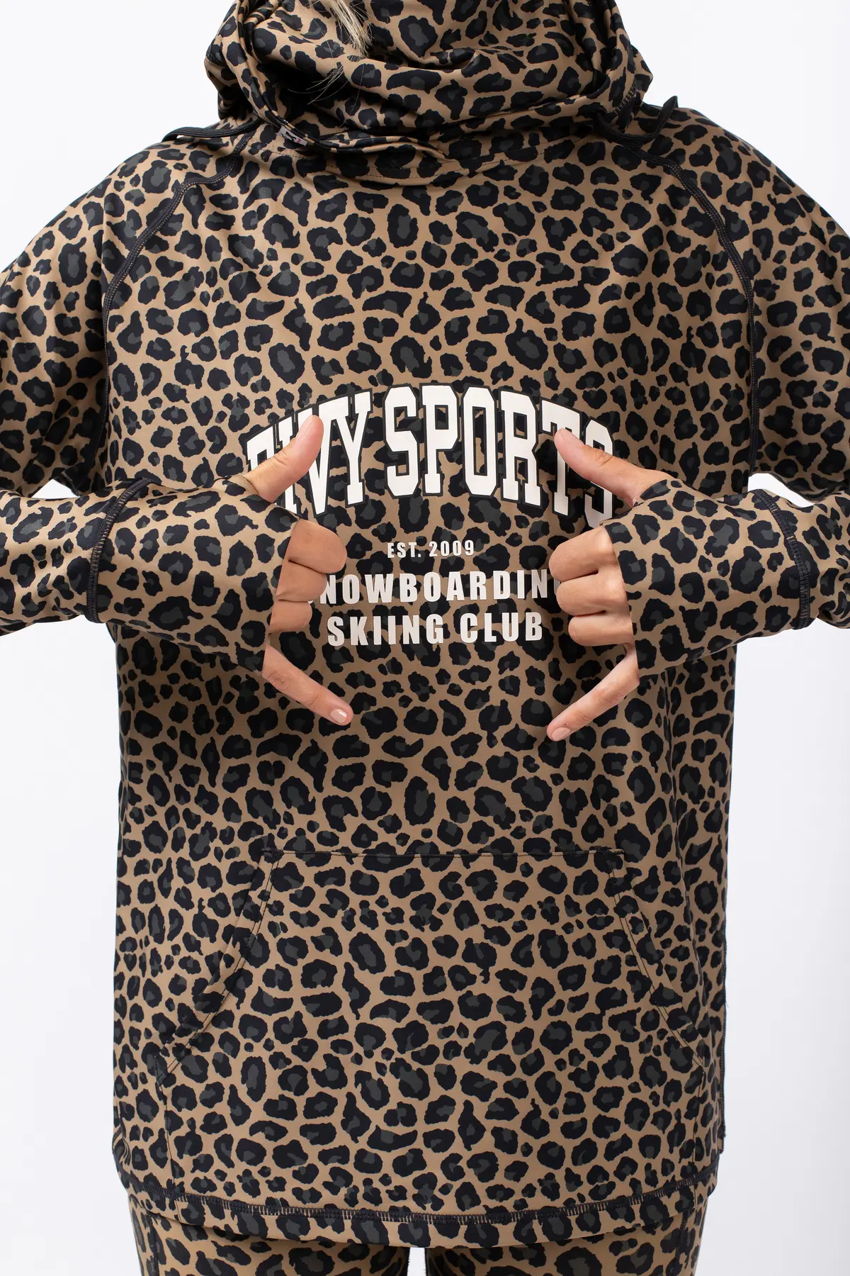 Loose Fit Hoodie Top - Leopard