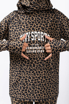Loose Fit Hoodie Top - Leopard