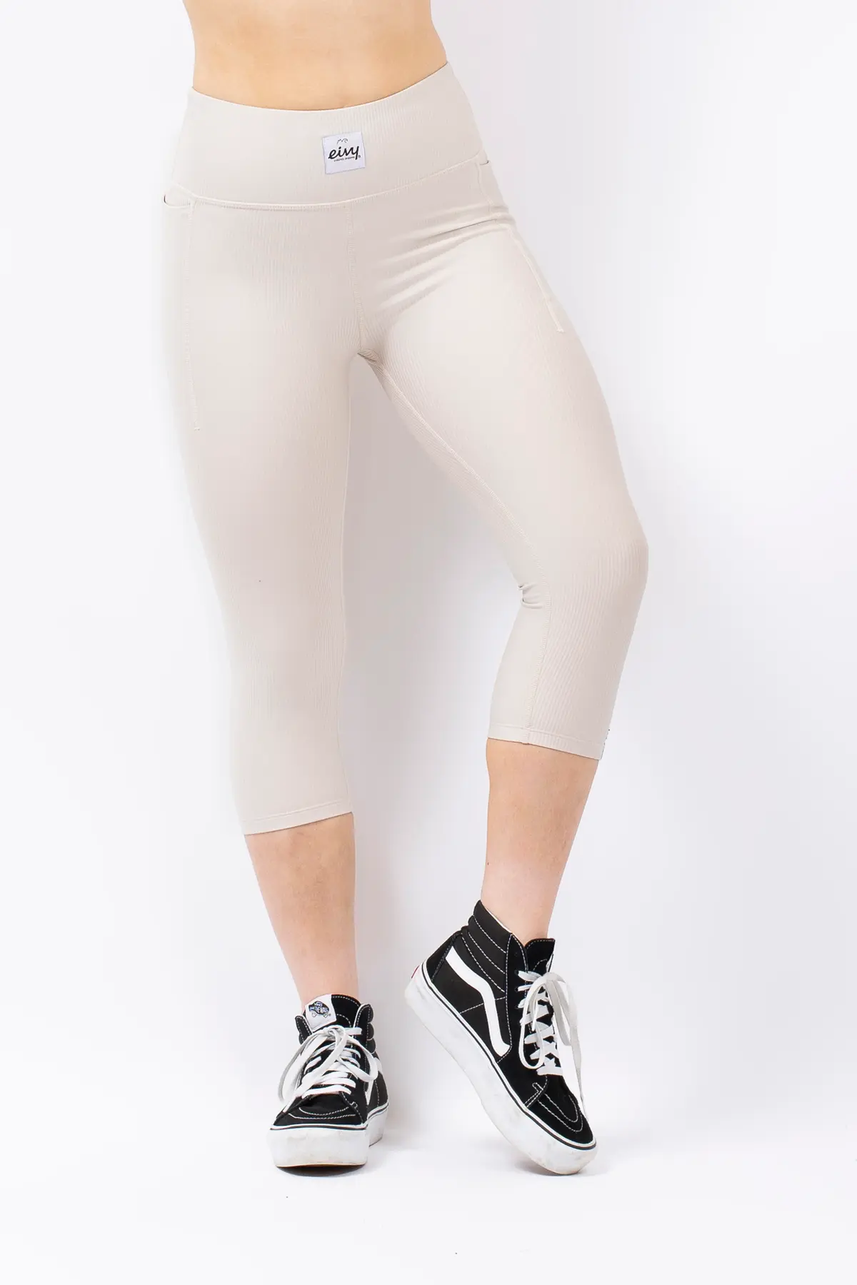 Pocket Rib 3/4 Tights - Faded Cloud