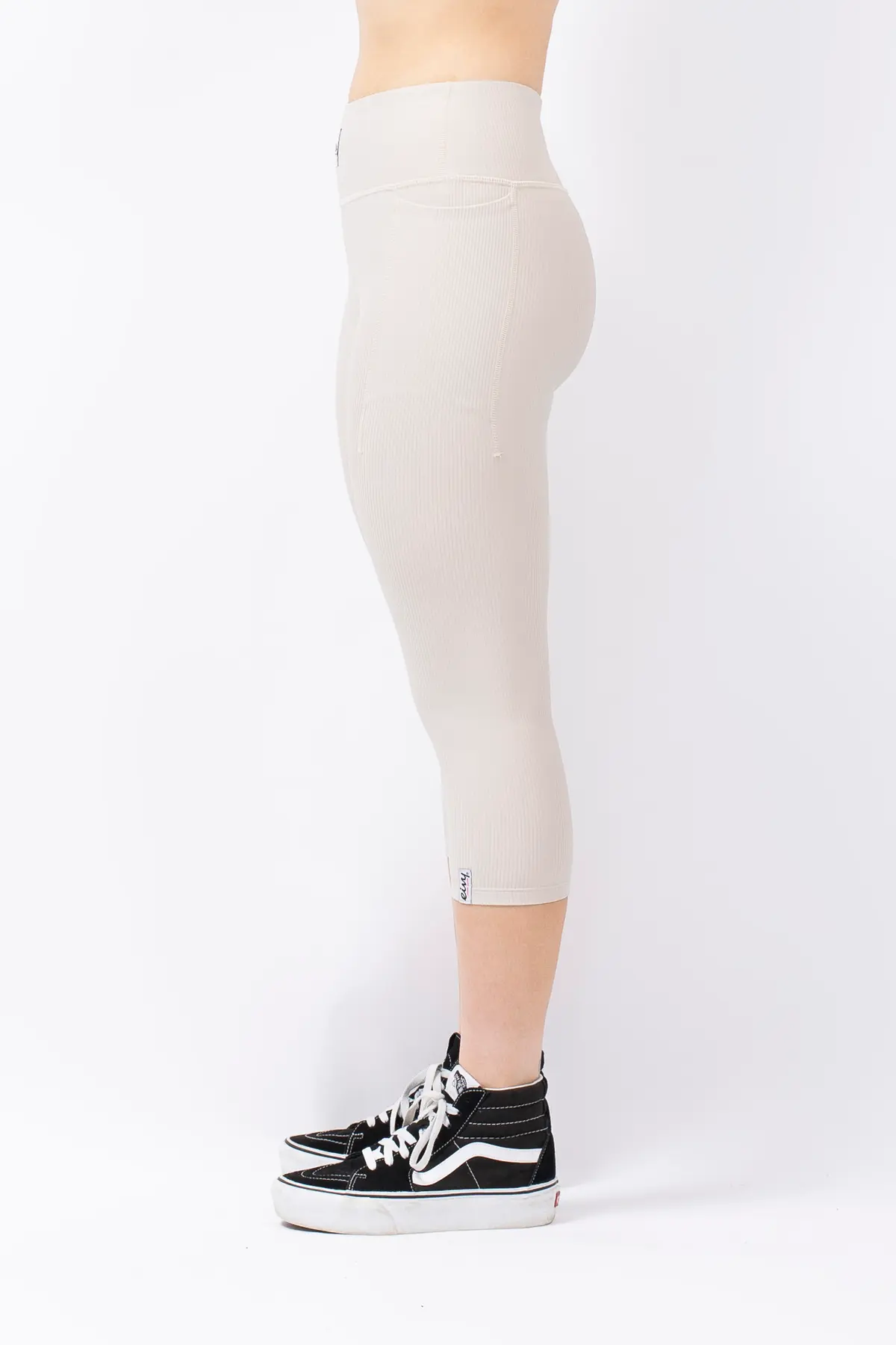 Pocket Rib 3/4 Tights - Faded Cloud