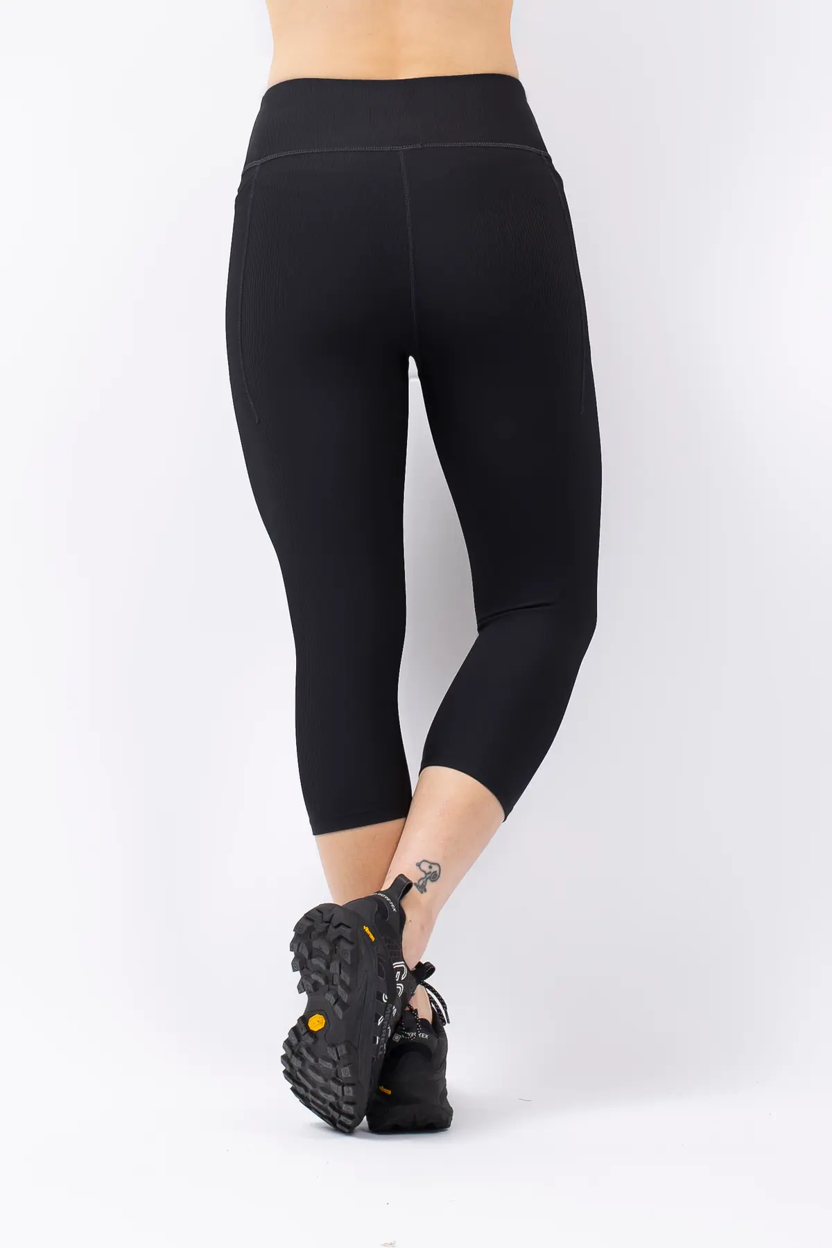 Pocket Rib 3/4 Tights - Black