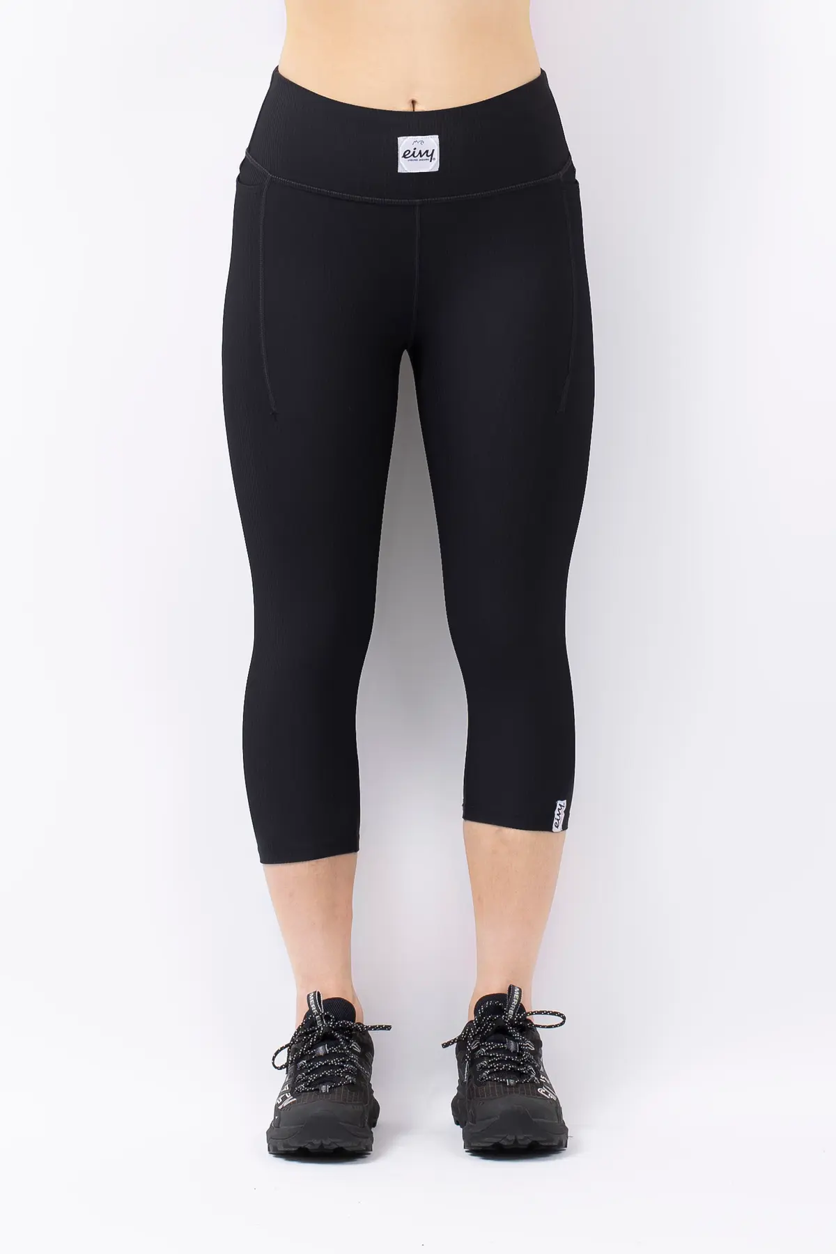 Pocket Rib 3/4 Tights - Black