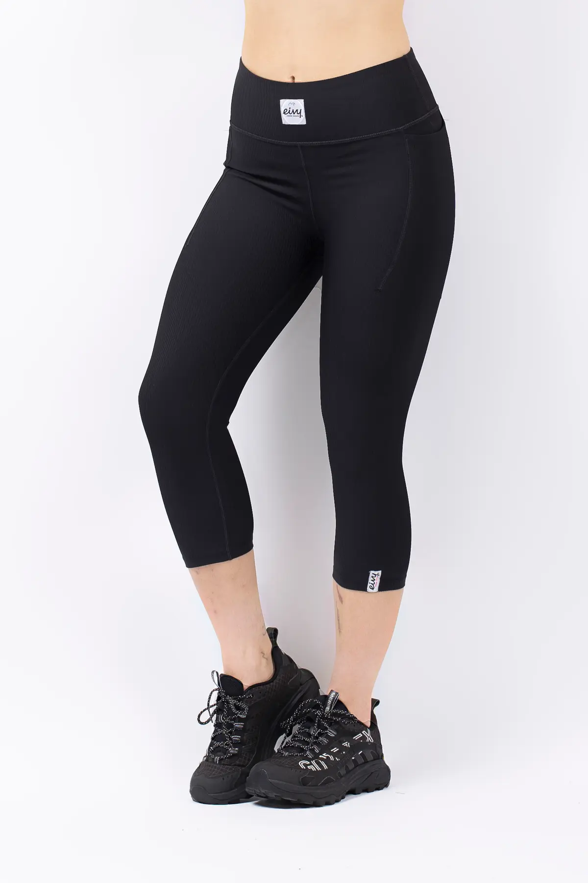 Pocket Rib 3/4 Tights - Black