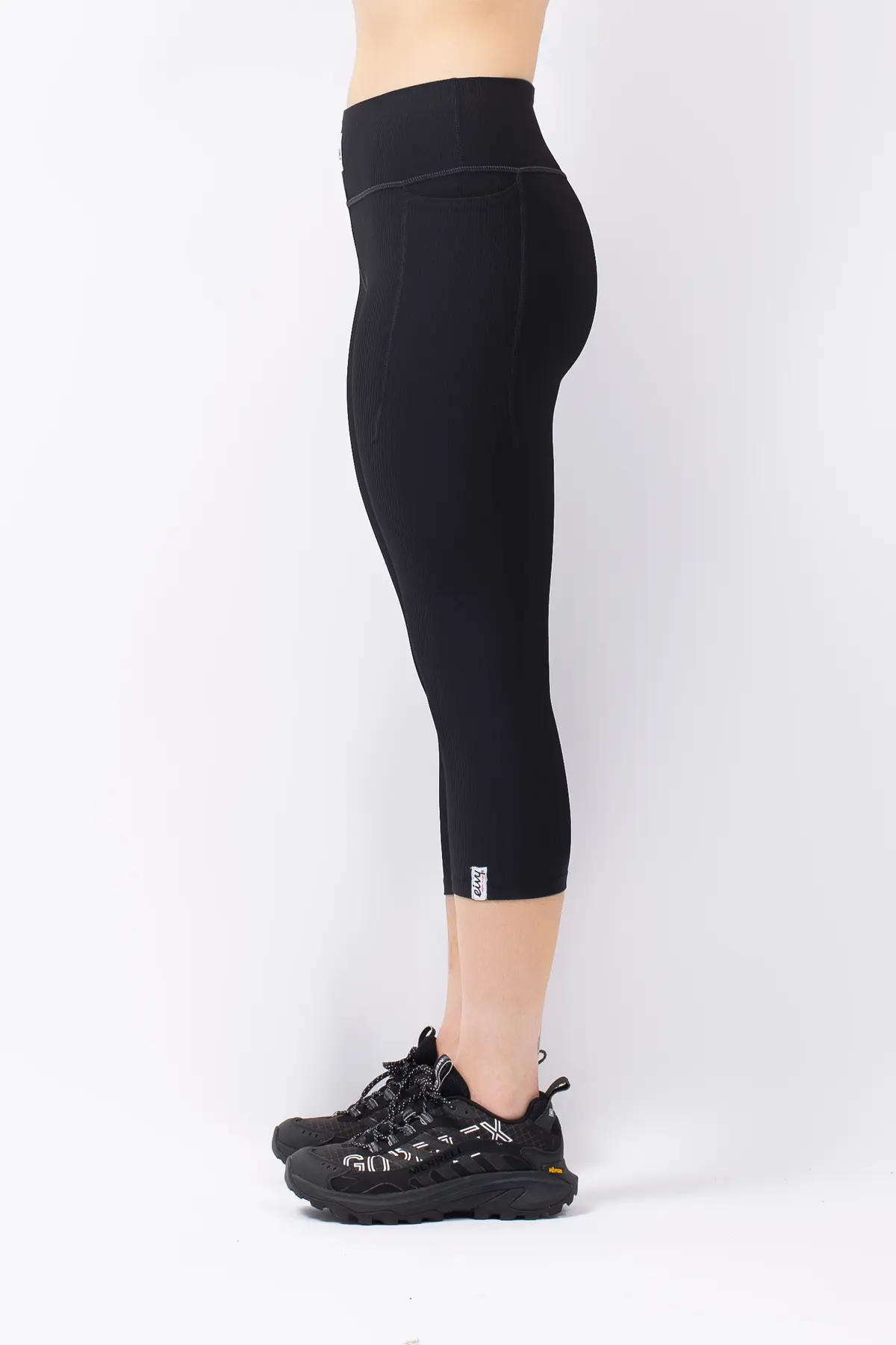 Pocket Rib 3/4 Tights - Black