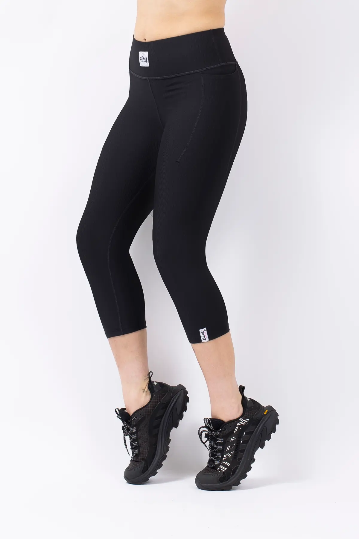 Pocket Rib 3/4 Tights - Black