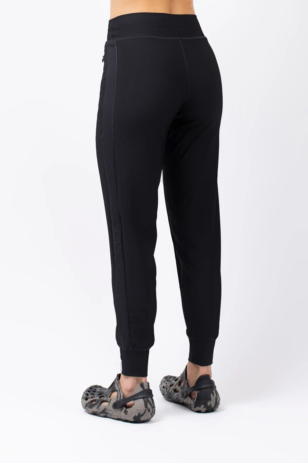 Journey Rib Travel Pants - Black