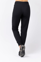 Journey Rib Travel Pants - Black
