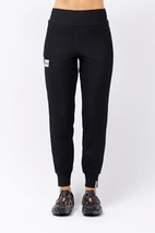 Journey Rib Travel Pants - Black
