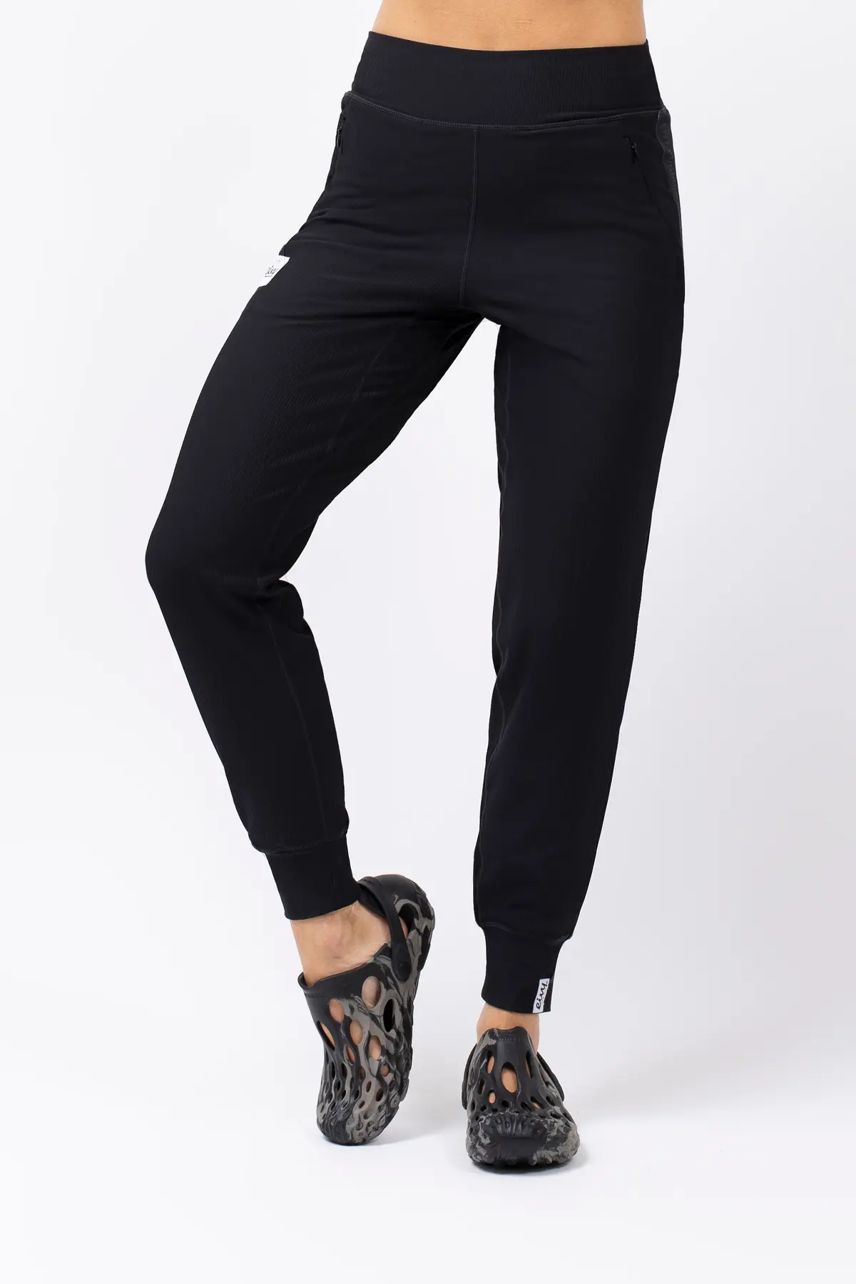 Journey Rib Travel Pants - Black