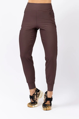 Journey Rib Travel Pants - Chocolate | XXS