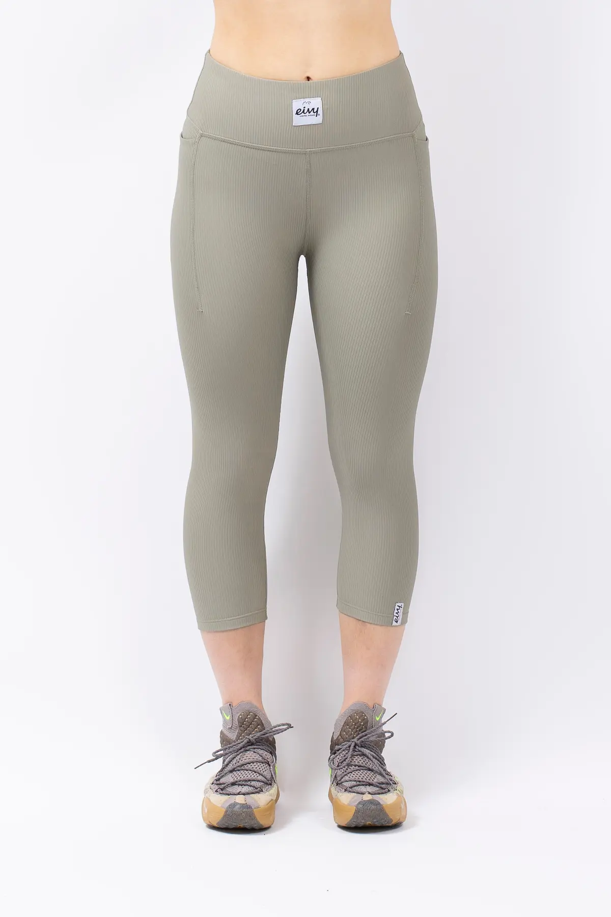 Pocket Rib 3/4 Tights - Faded Oak