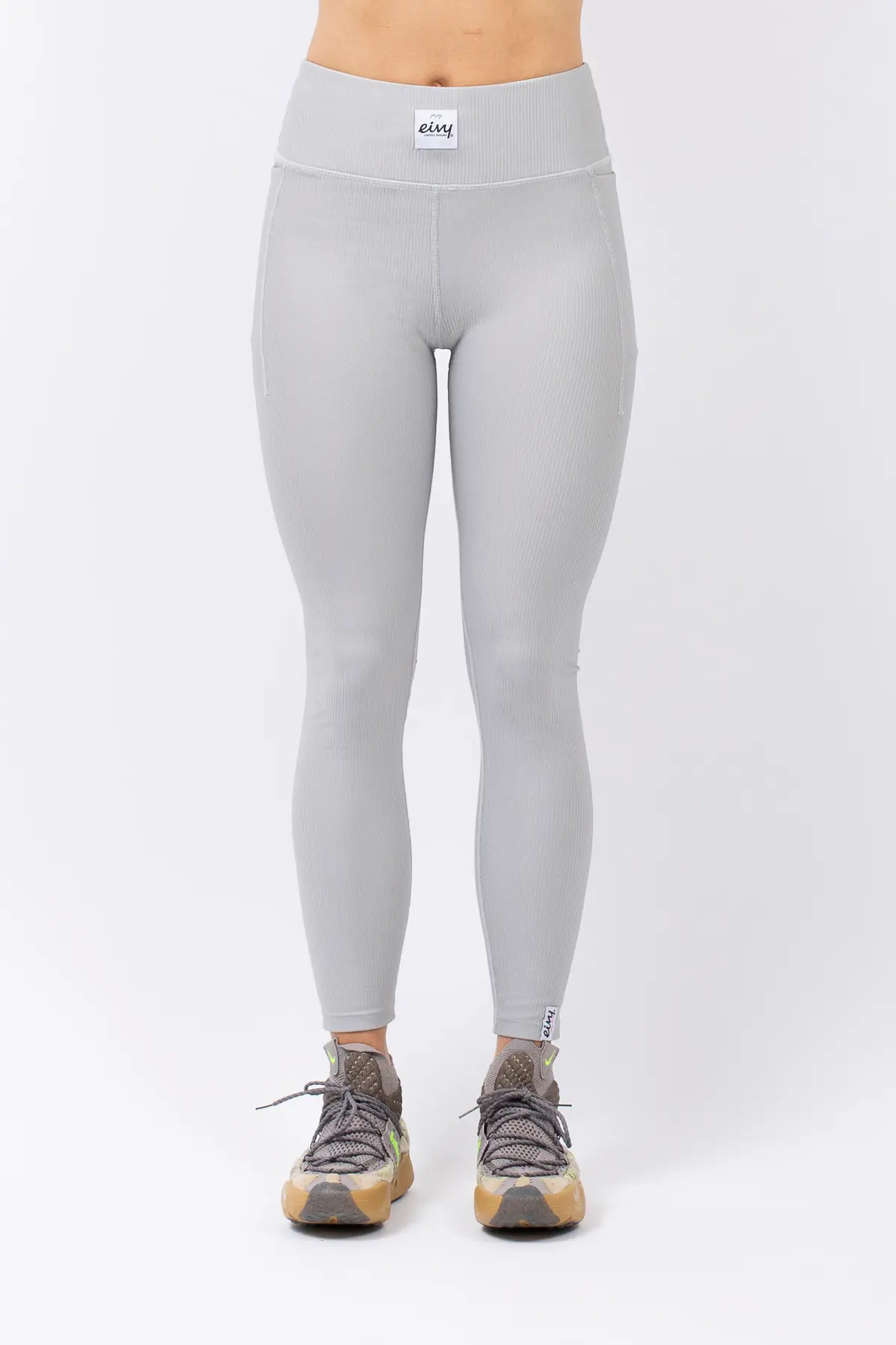 Pocket Rib Tights - Grey Melange