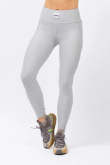 Pocket Rib Tights - Grey Melange | L