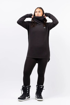 Icecold Merino Wool Gaiter Rib Top - Black