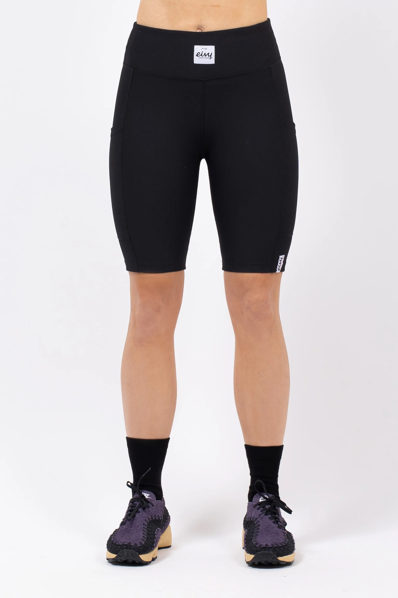 Venture Rib Biker Shorts - Black