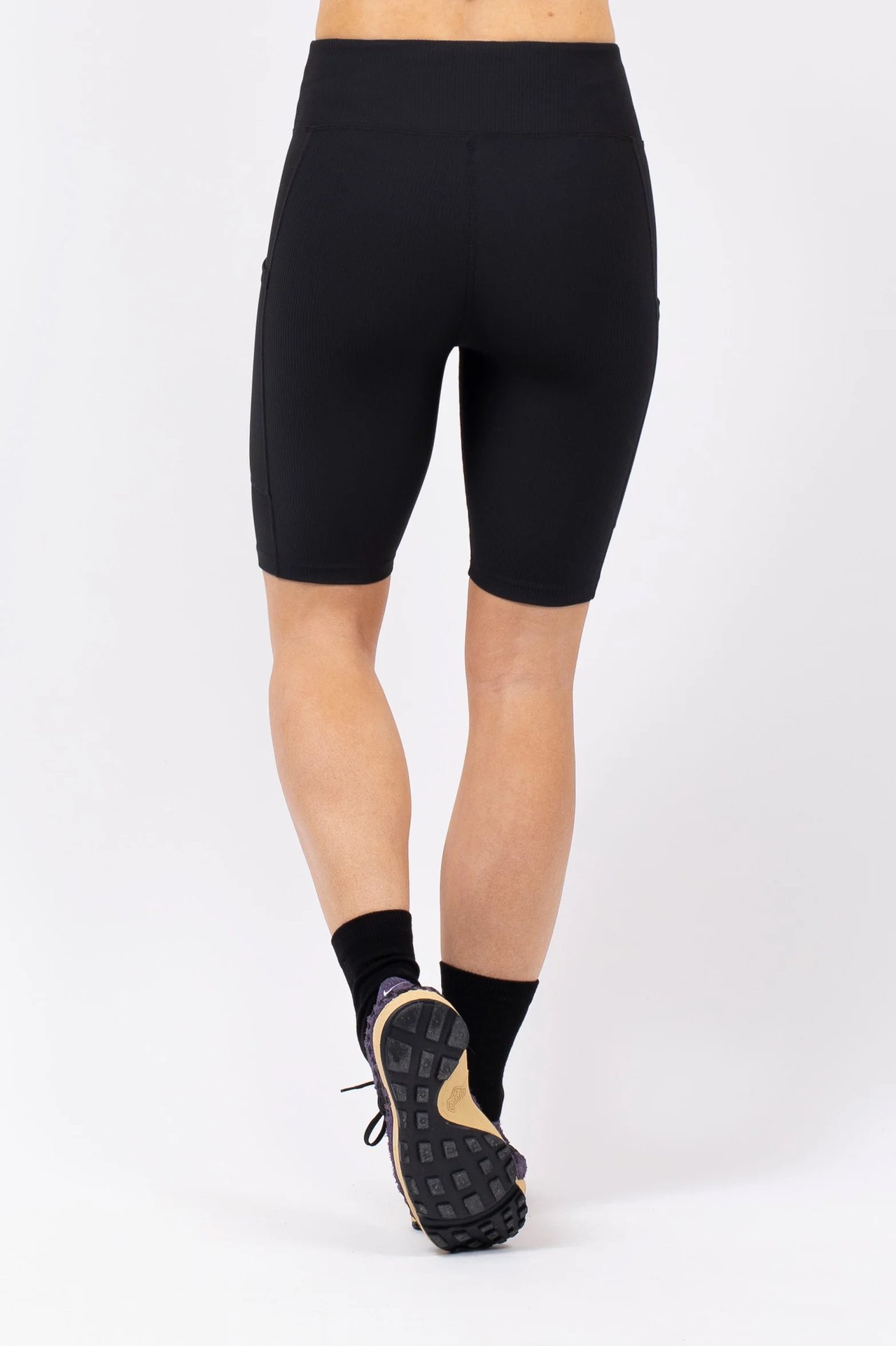 Venture Rib Biker Shorts - Black