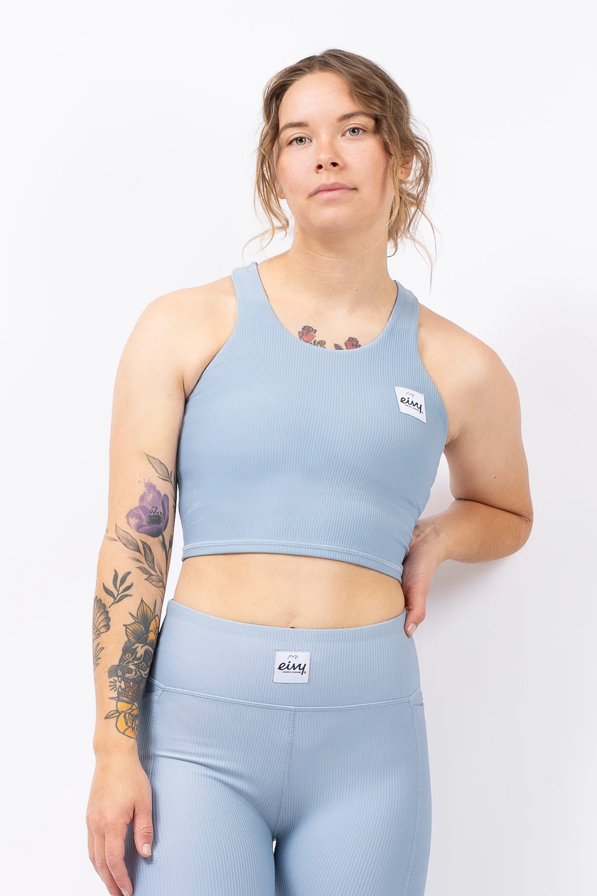 Cover Up Rib Top - Faded Fog
