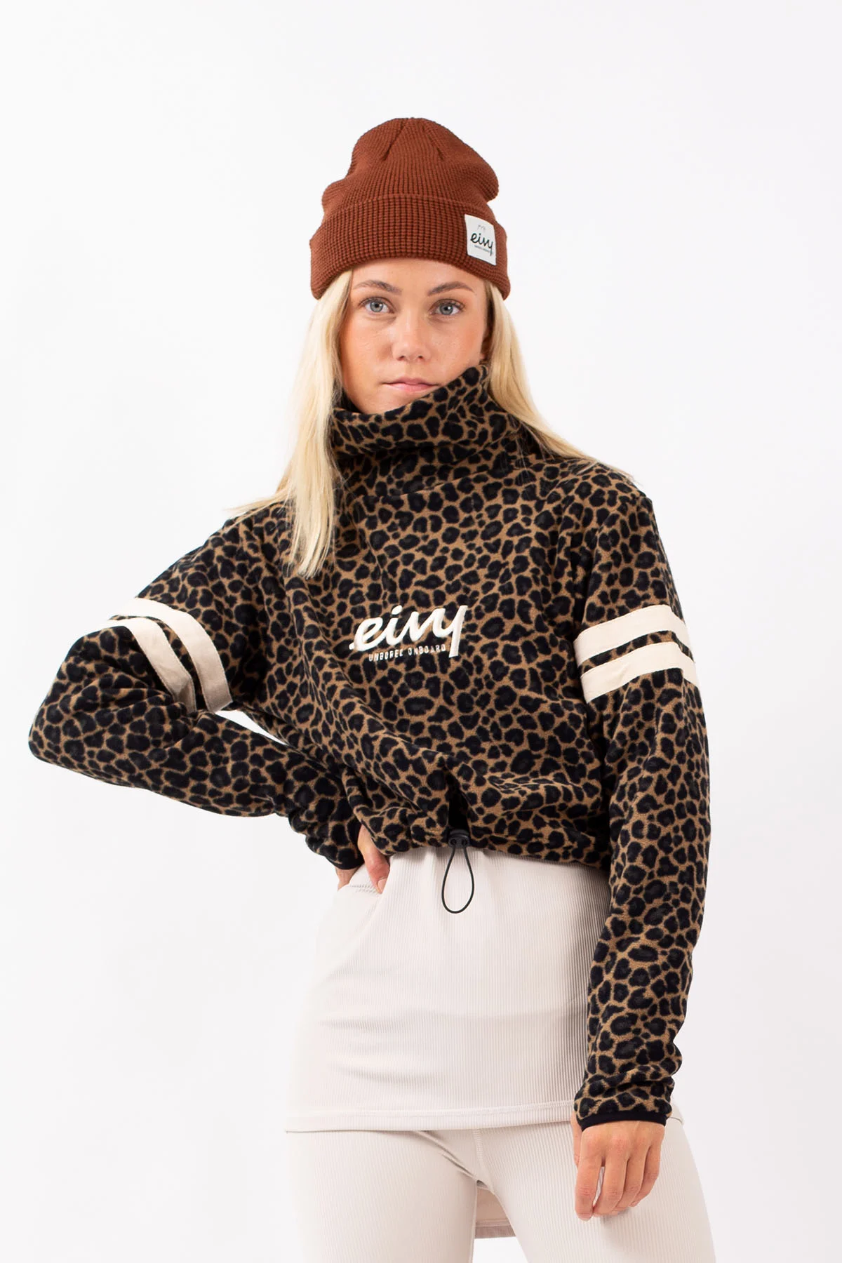 Peg Cropped Fleece - Leopard Peg Cropped Fleece - Leopard