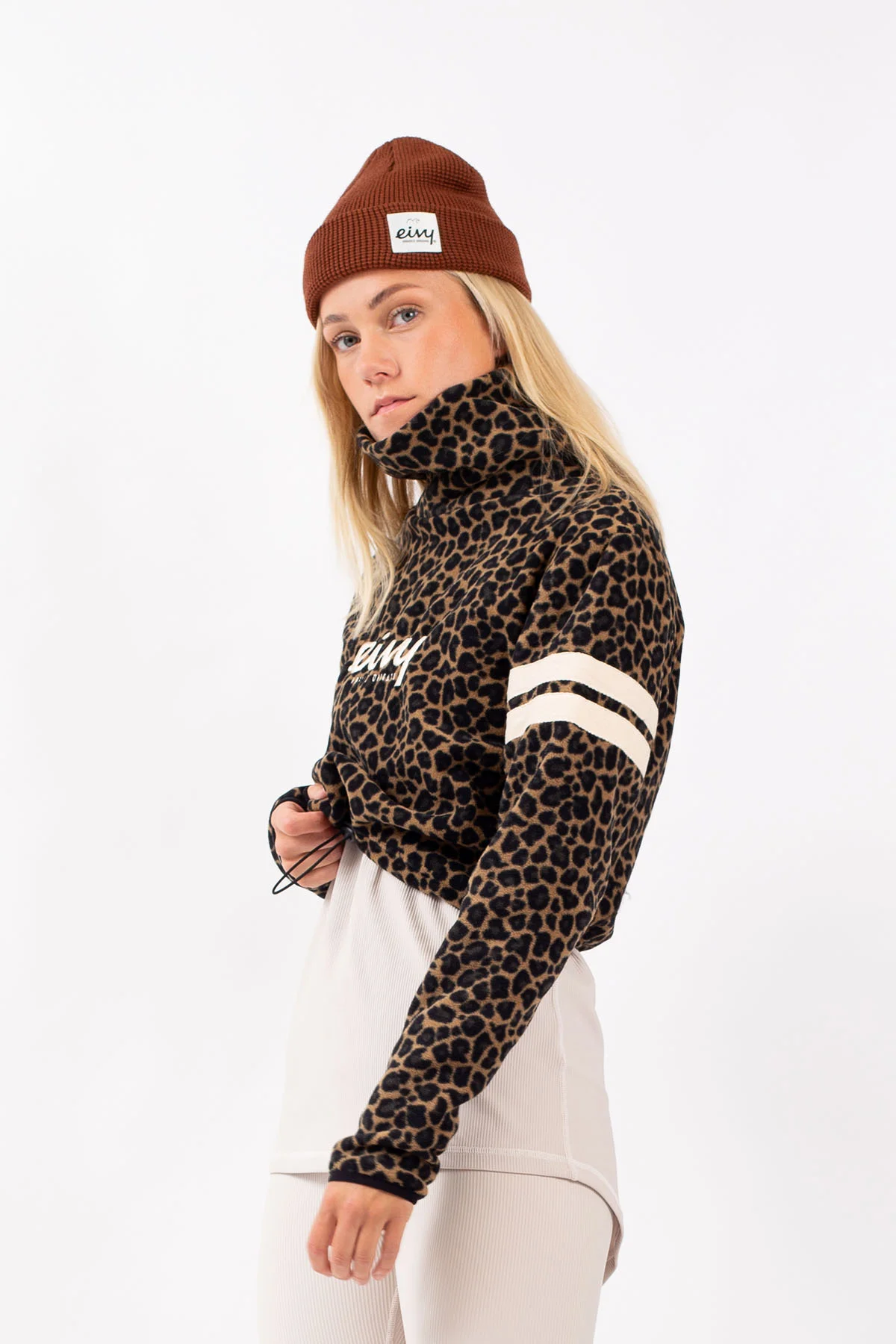 Peg Cropped Fleece - Leopard Peg Cropped Fleece - Leopard