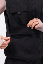 Windbreaker Utility Vest - Black