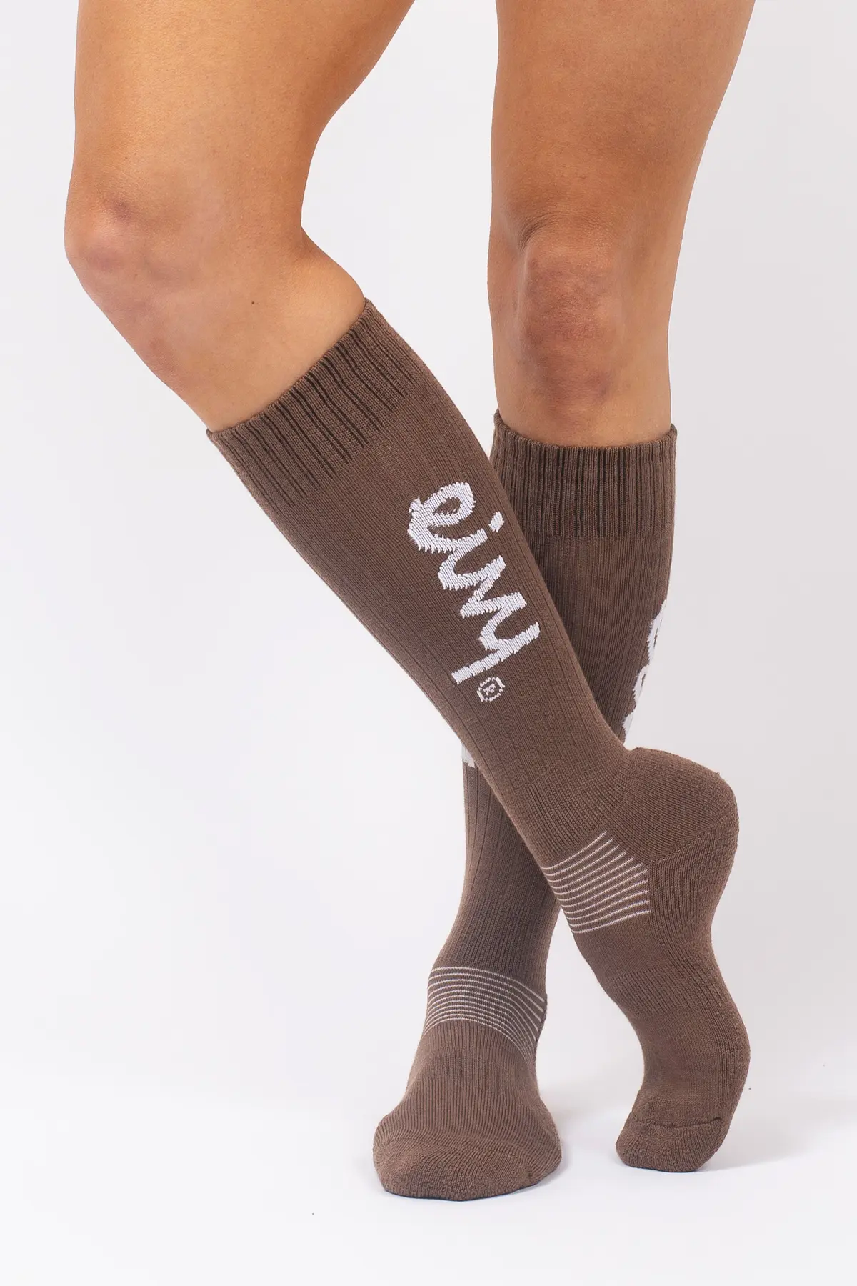 Rib Wool Socks - Brown