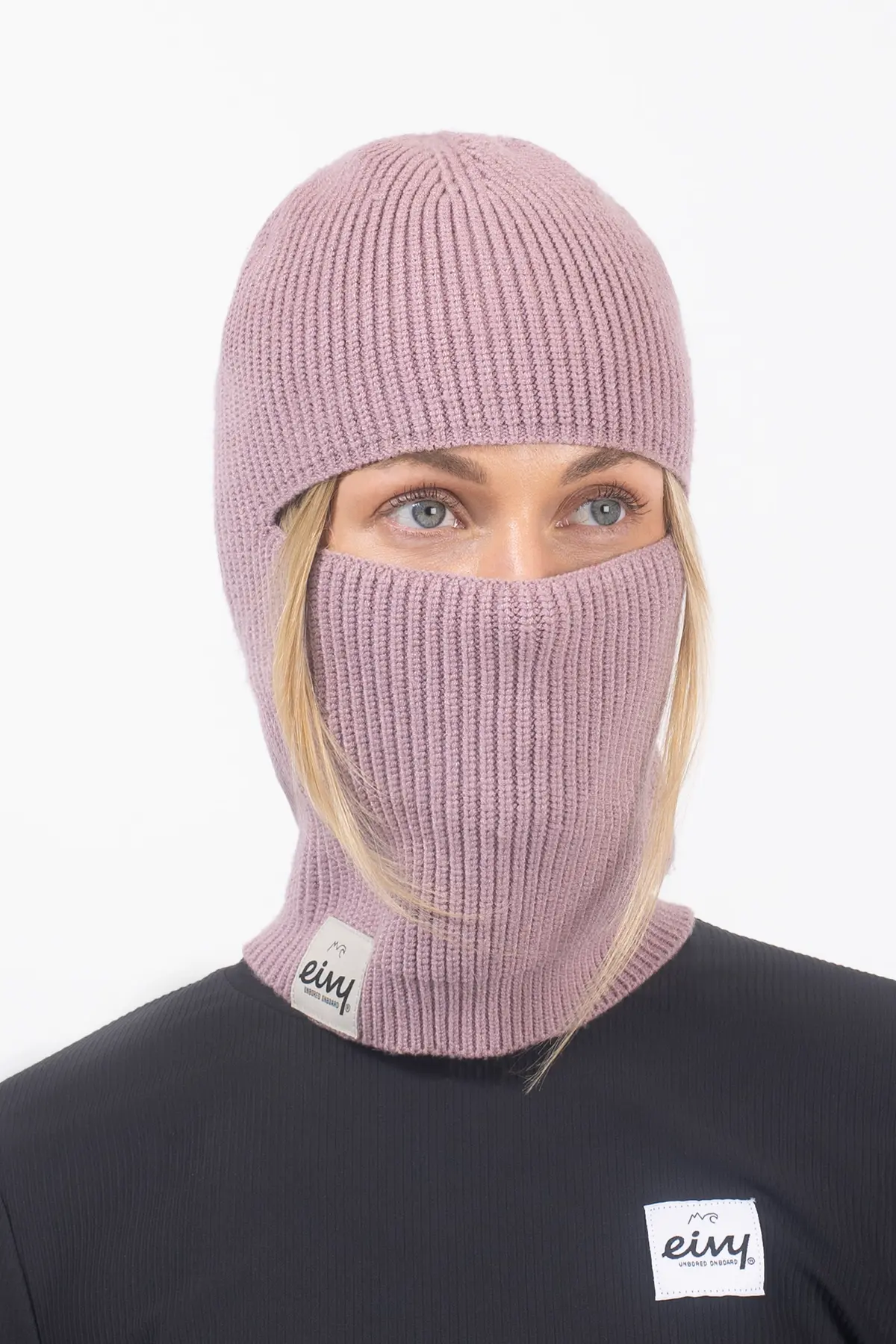 Foldable Knit Balaclava Beanie - Faded Woodrose