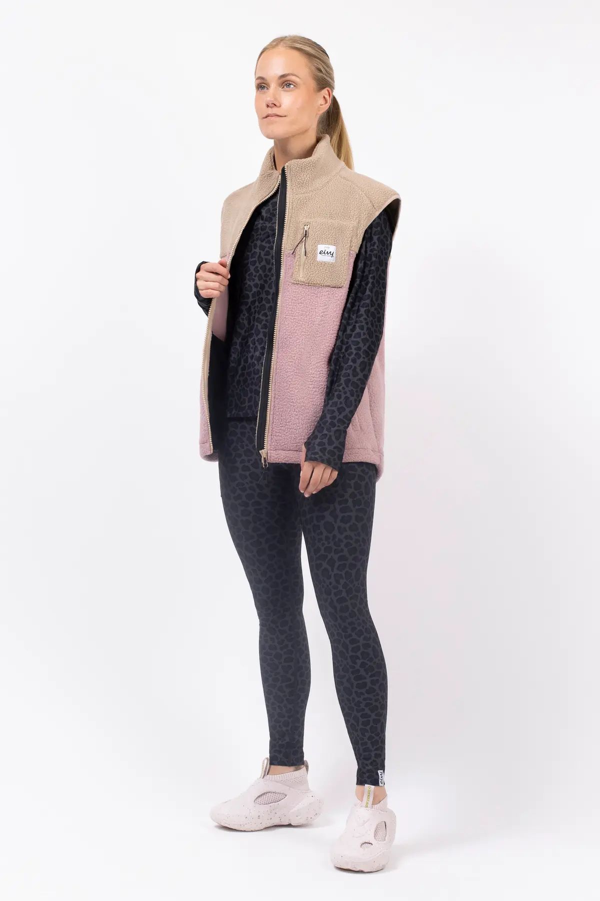 Lumberjackie Sherpa Vest - Sand / Faded Woodrose | XXS