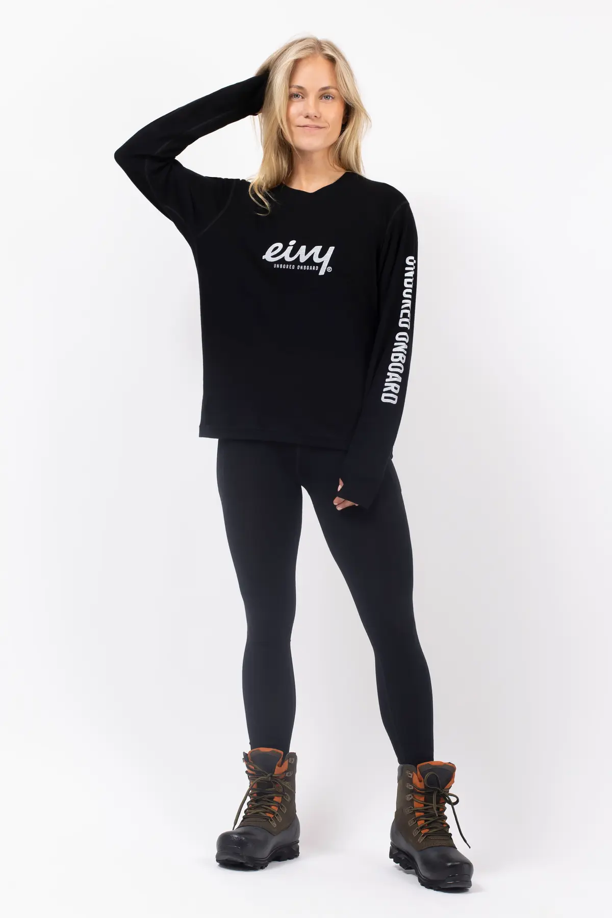 Loose Fit MX Merino Wool Rib Top - Black | S